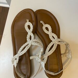 Elegant Braided Tan Sandals